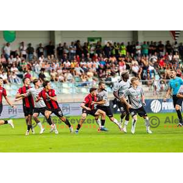 in action during Prva liga Telemach 2025/2026 football match between Primorje and Aluminij in Ajdovscina, Slovenia on September 14, 2025