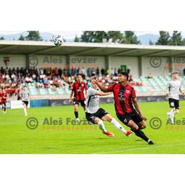 in action during Prva liga Telemach 2025/2026 football match between Primorje and Aluminij in Ajdovscina, Slovenia on September 14, 2025
