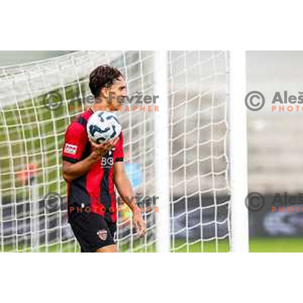 Haris Kadric in action during Prva liga Telemach 2025/2026 football match between Primorje and Aluminij in Ajdovscina, Slovenia on September 14, 2025