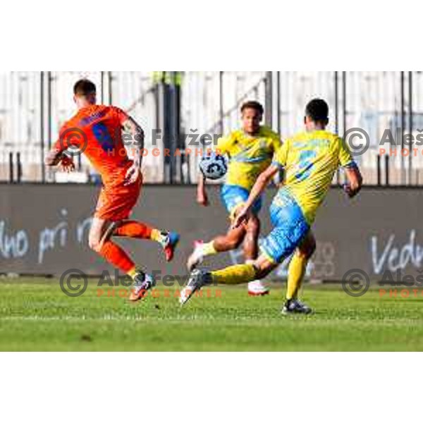 in action during Prva liga Telemach 2025/2026 football match between Koper and Celje at Bonifika Stadium in Koper, Slovenia on September 14, 2025
