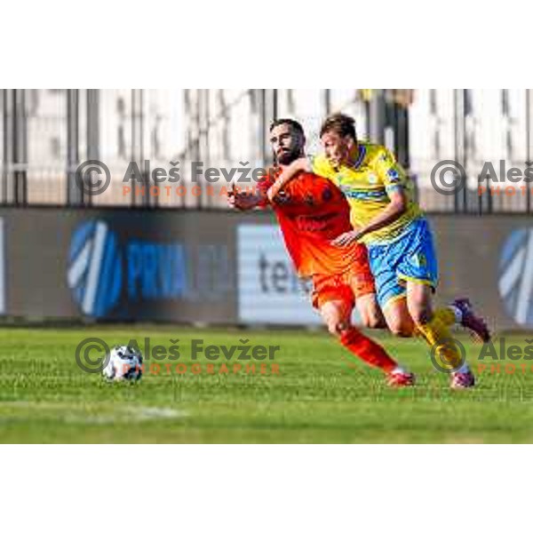 in action during Prva liga Telemach 2025/2026 football match between Koper and Celje at Bonifika Stadium in Koper, Slovenia on September 14, 2025