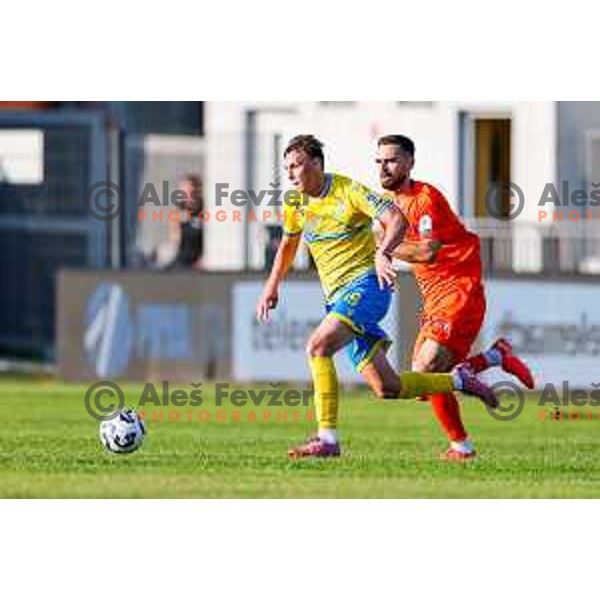 in action during Prva liga Telemach 2025/2026 football match between Koper and Celje at Bonifika Stadium in Koper, Slovenia on September 14, 2025