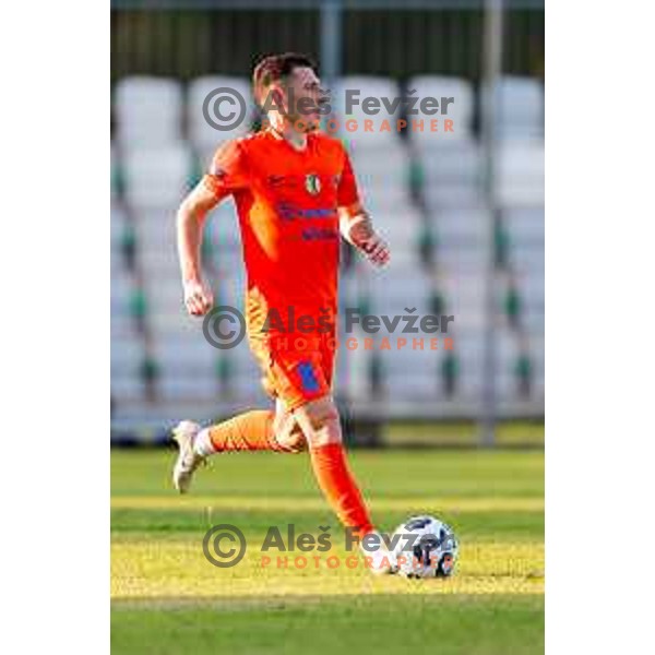 in action during Prva liga Telemach 2025/2026 football match between Koper and Celje at Bonifika Stadium in Koper, Slovenia on September 14, 2025