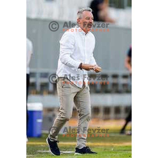 in action during Prva liga Telemach 2025/2026 football match between Koper and Celje at Bonifika Stadium in Koper, Slovenia on September 14, 2025