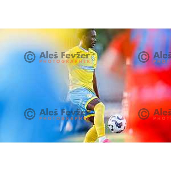 in action during Prva liga Telemach 2025/2026 football match between Koper and Celje at Bonifika Stadium in Koper, Slovenia on September 14, 2025