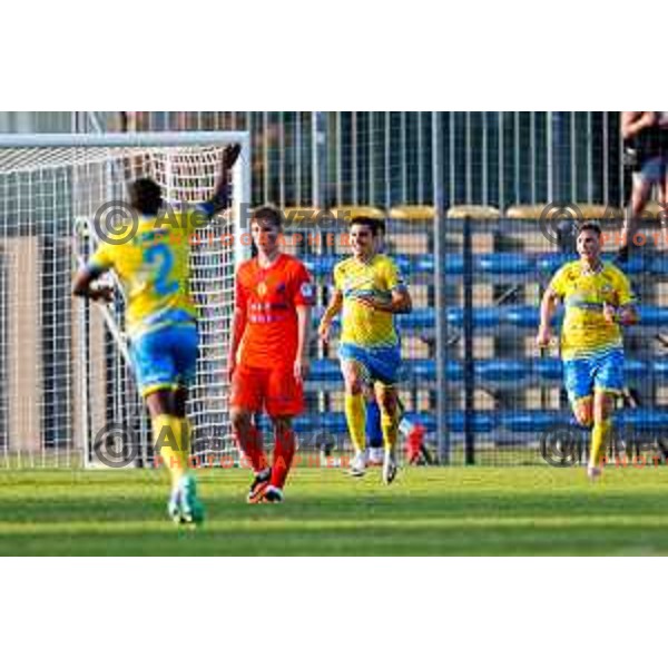 in action during Prva liga Telemach 2025/2026 football match between Koper and Celje at Bonifika Stadium in Koper, Slovenia on September 14, 2025