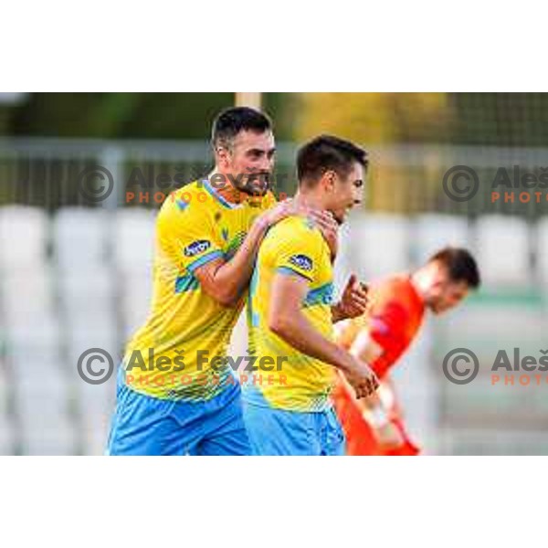 in action during Prva liga Telemach 2025/2026 football match between Koper and Celje at Bonifika Stadium in Koper, Slovenia on September 14, 2025