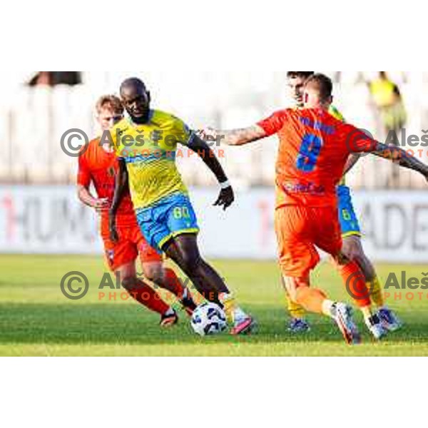 in action during Prva liga Telemach 2025/2026 football match between Koper and Celje at Bonifika Stadium in Koper, Slovenia on September 14, 2025
