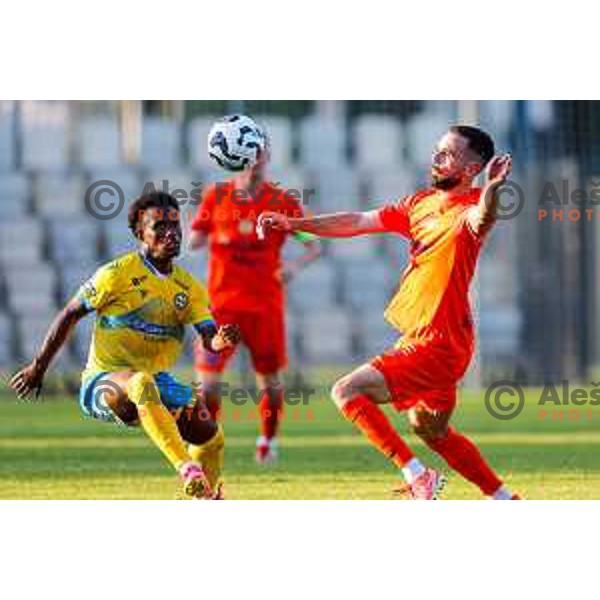 in action during Prva liga Telemach 2025/2026 football match between Koper and Celje at Bonifika Stadium in Koper, Slovenia on September 14, 2025