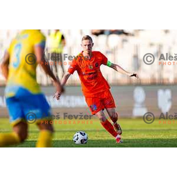 in action during Prva liga Telemach 2025/2026 football match between Koper and Celje at Bonifika Stadium in Koper, Slovenia on September 14, 2025