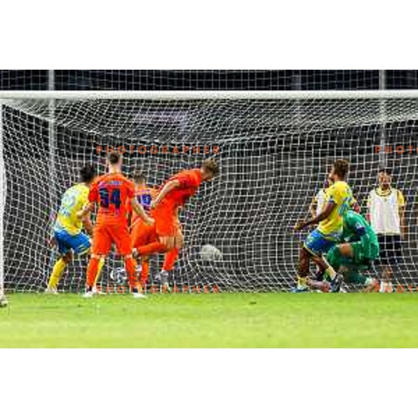 in action during Prva liga Telemach 2025/2026 football match between Koper and Celje at Bonifika Stadium in Koper, Slovenia on September 14, 2025