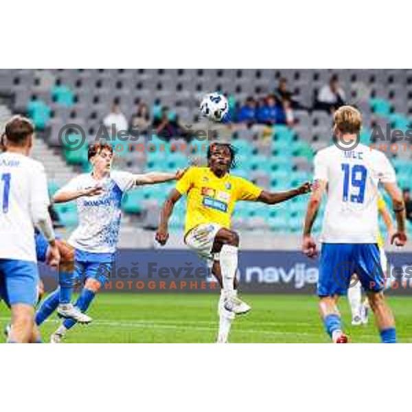 in action during Prva liga Telemach 2025/2026 football match between Bravo Big Bang and Domzale in Ljubljana, Slovenia on September 14, 2025
