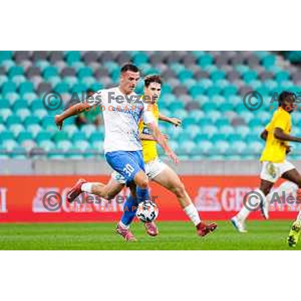 in action during Prva liga Telemach 2025/2026 football match between Bravo Big Bang and Domzale in Ljubljana, Slovenia on September 14, 2025