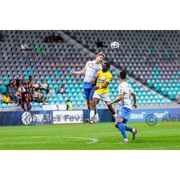 in action during Prva liga Telemach 2025/2026 football match between Bravo Big Bang and Domzale in Ljubljana, Slovenia on September 14, 2025