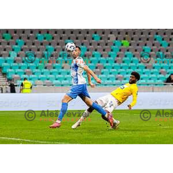 in action during Prva liga Telemach 2025/2026 football match between Bravo Big Bang and Domzale in Ljubljana, Slovenia on September 14, 2025