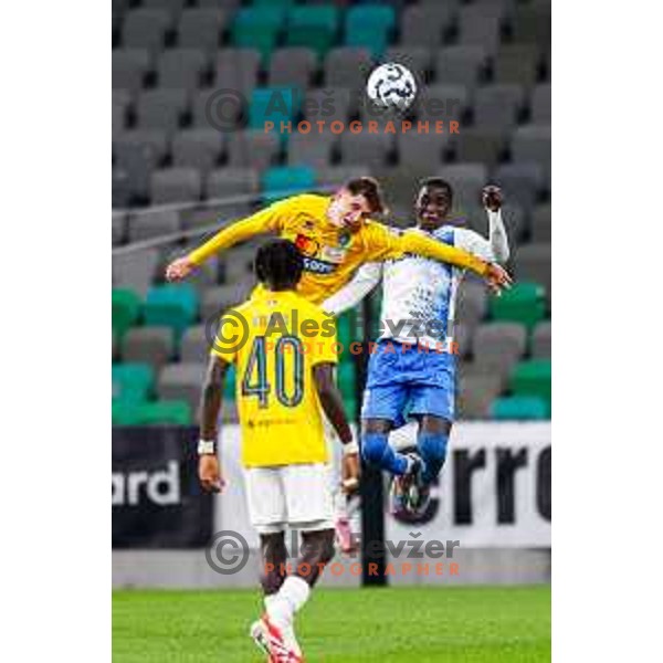 in action during Prva liga Telemach 2025/2026 football match between Bravo Big Bang and Domzale in Ljubljana, Slovenia on September 14, 2025