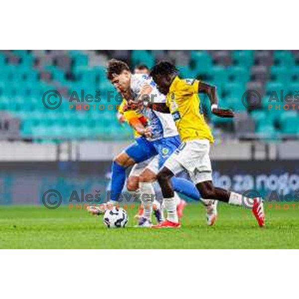 in action during Prva liga Telemach 2025/2026 football match between Bravo Big Bang and Domzale in Ljubljana, Slovenia on September 14, 2025