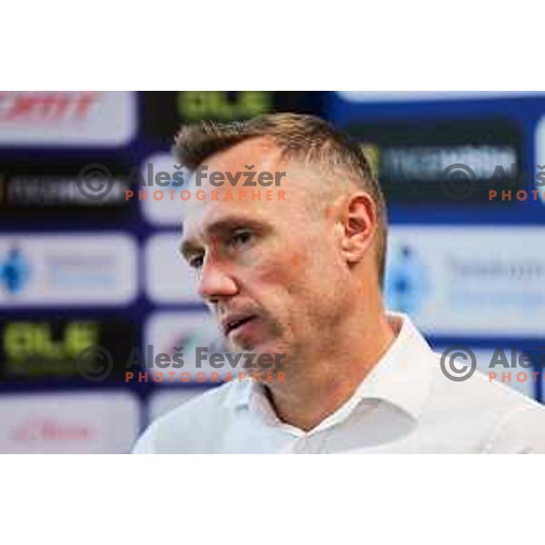 Uros Murn at press conference of Slovenia Cycling Federation in Ljubljana, Slovenia on September 16, 2025 before departure to World Championship. Photo: Filip Barbalic