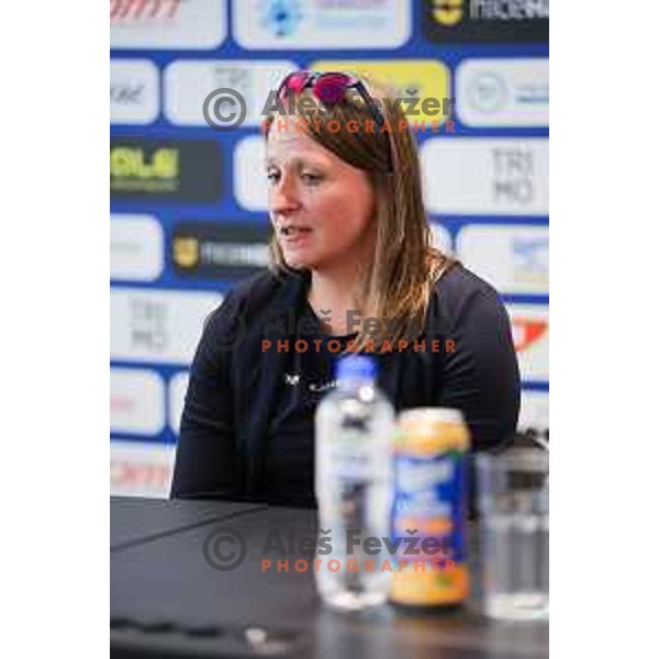 Mia Radotic at press conference of Slovenia Cycling Federation in Ljubljana, Slovenia on September 16, 2025 before departure to World Championship. Photo: Filip Barbalic