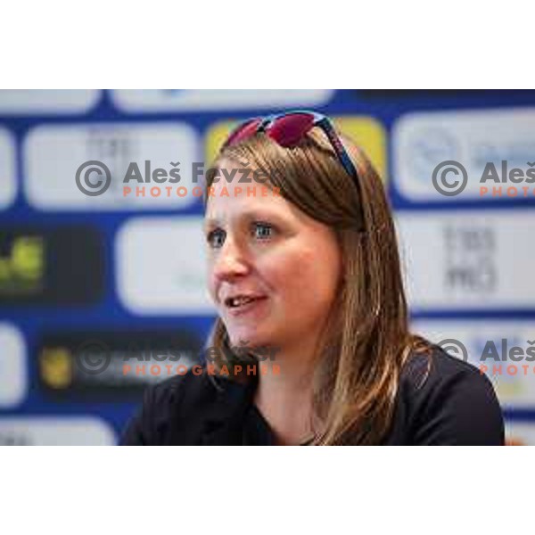 Mia Radotic at press conference of Slovenia Cycling Federation in Ljubljana, Slovenia on September 16, 2025 before departure to World Championship. Photo: Filip Barbalic