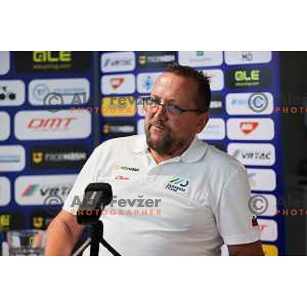 Martin Hvastija at press conference of Slovenia Cycling Federation in Ljubljana, Slovenia on September 16, 2025 before departure to World Championship. Photo: Filip Barbalic