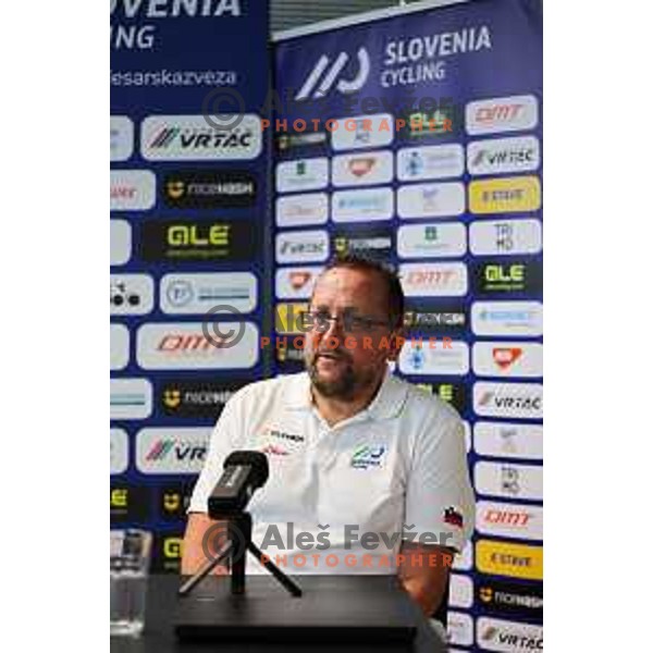 Martin Hvastija at press conference of Slovenia Cycling Federation in Ljubljana, Slovenia on September 16, 2025 before departure to World Championship. Photo: Filip Barbalic