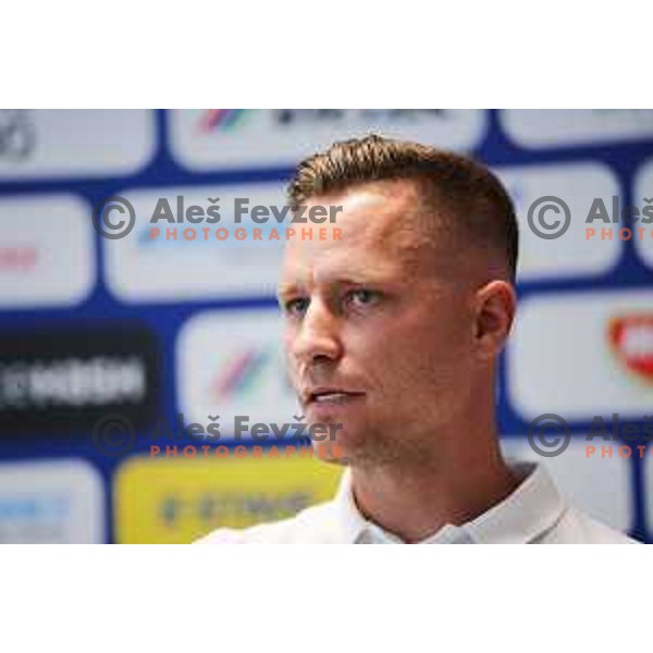 Nace Korosec at press conference of Slovenia Cycling Federation in Ljubljana, Slovenia on September 16, 2025 before departure to World Championship. Photo: Filip Barbalic
