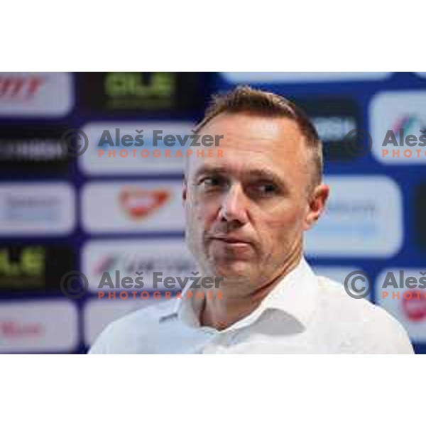Uros Murn at press conference of Slovenia Cycling Federation in Ljubljana, Slovenia on September 16, 2025 before departure to World Championship. Photo: Filip Barbalic