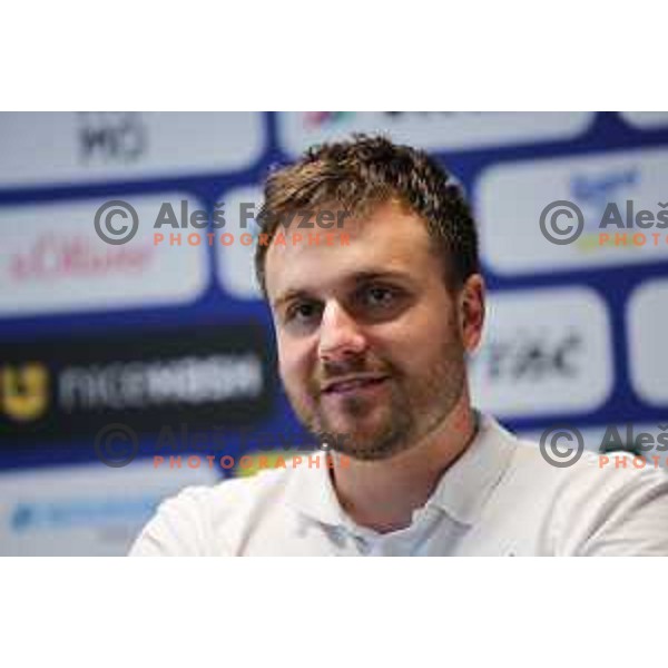 at press conference of Slovenia Cycling Federation in Ljubljana, Slovenia on September 16, 2025 before departure to World Championship. Photo: Filip Barbalic