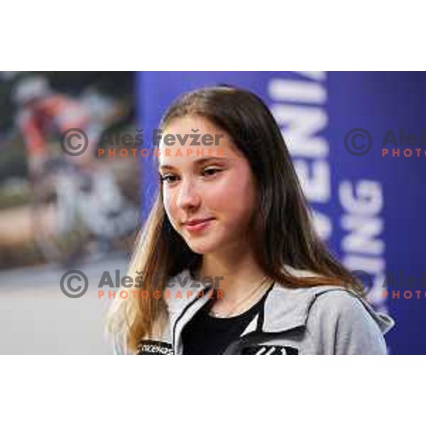 Marusa Tereza Serkezi at press conference of Slovenia Cycling Federation in Ljubljana, Slovenia on September 16, 2025 before departure to World Championship. Photo: Filip Barbalic