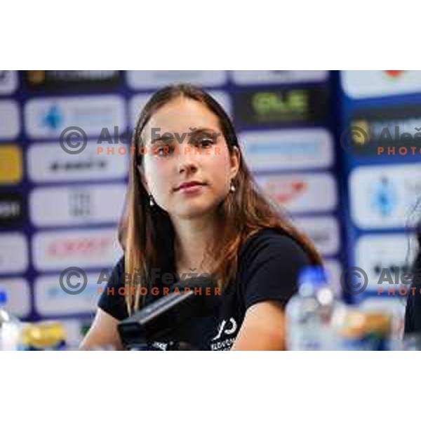 Marusa Tereza Serkezi at press conference of Slovenia Cycling Federation in Ljubljana, Slovenia on September 16, 2025 before departure to World Championship. Photo: Filip Barbalic