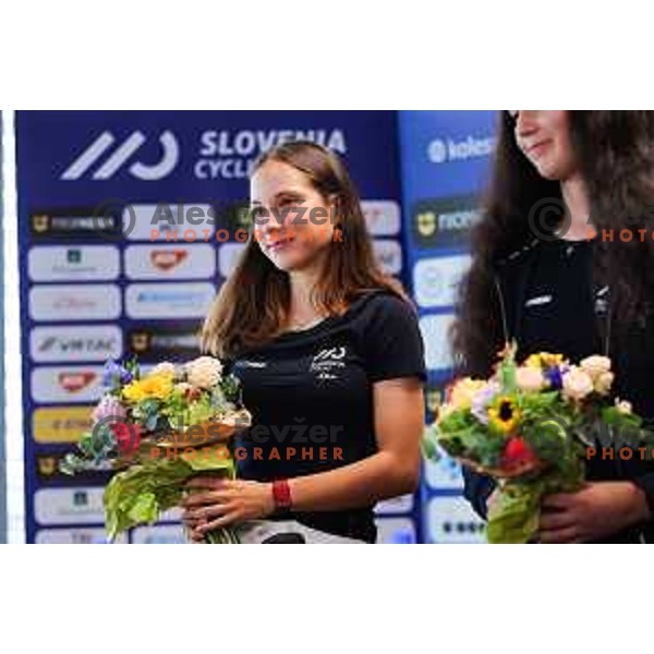 Marusa Tereza Serkezi at press conference of Slovenia Cycling Federation in Ljubljana, Slovenia on September 16, 2025 before departure to World Championship. Photo: Filip Barbalic