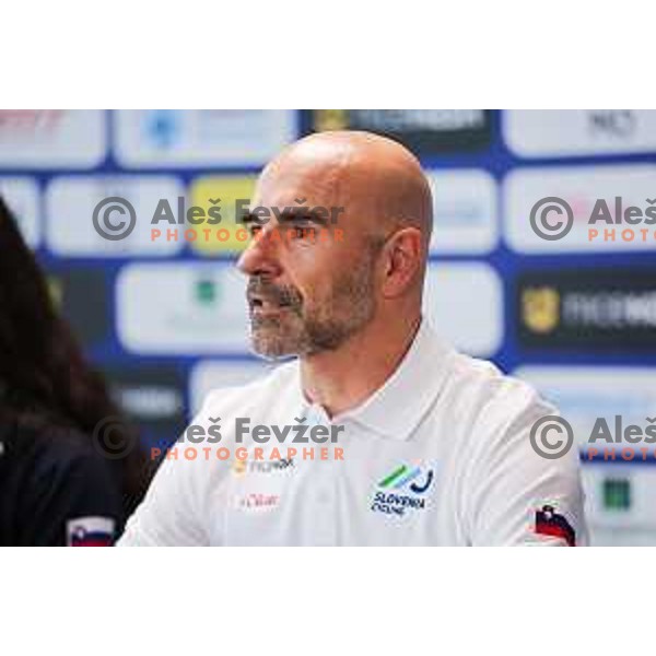 Pavel Mardonovic at press conference of Slovenia Cycling Federation in Ljubljana, Slovenia on September 16, 2025 before departure to World Championship. Photo: Filip Barbalic