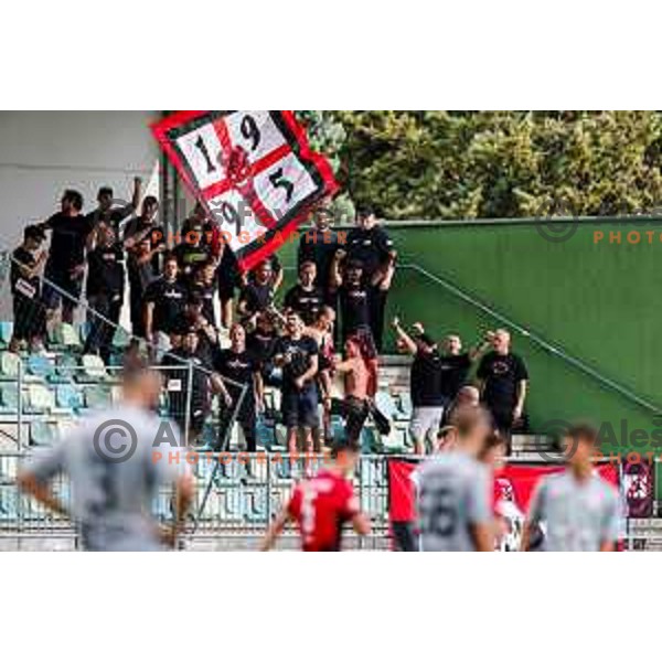 PRI in action during Prva liga Telemach 2025/2026 football match between Primorje and Aluminij in Ajdovscina, Slovenia on September 14, 2025