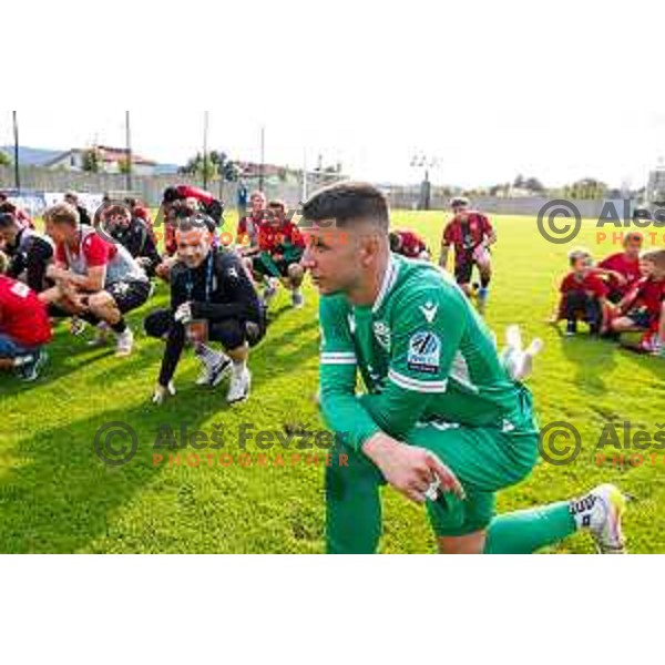 PRI in action during Prva liga Telemach 2025/2026 football match between Primorje and Aluminij in Ajdovscina, Slovenia on September 14, 2025