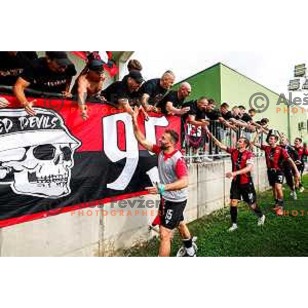 PRI in action during Prva liga Telemach 2025/2026 football match between Primorje and Aluminij in Ajdovscina, Slovenia on September 14, 2025