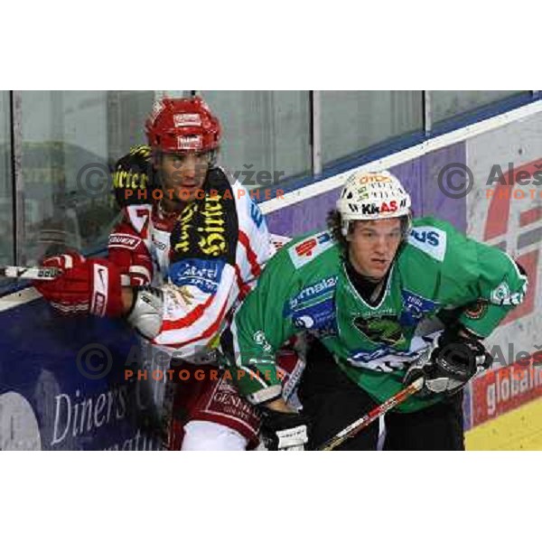 Ropret at ice hockey match Tilia Olimpija- KAC in EBEL league, played in Hala Tivoli, Ljubljana, Slovenia 31.10.2008 