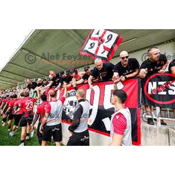 PRI in action during Prva liga Telemach 2025/2026 football match between Primorje and Aluminij in Ajdovscina, Slovenia on September 14, 2025