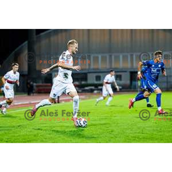 in action during Pivovarna Union Slovenian Cup football match between Gorica and Primorje in Nova Gorica, Slovenia on September 17, 2025
