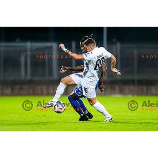in action during Pivovarna Union Slovenian Cup football match between Gorica and Primorje in Nova Gorica, Slovenia on September 17, 2025