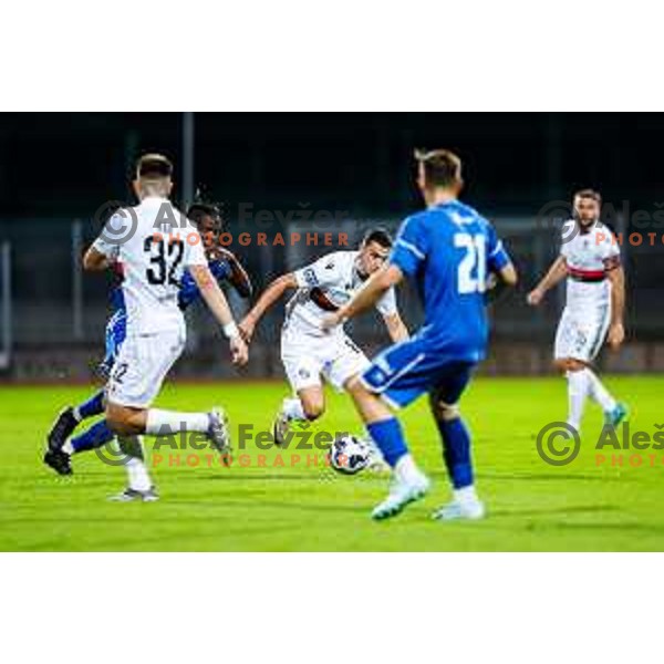 in action during Pivovarna Union Slovenian Cup football match between Gorica and Primorje in Nova Gorica, Slovenia on September 17, 2025
