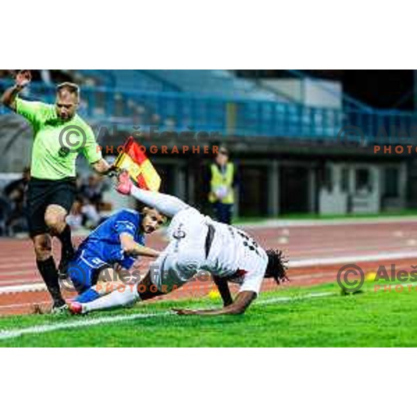 in action during Pivovarna Union Slovenian Cup football match between Gorica and Primorje in Nova Gorica, Slovenia on September 17, 2025