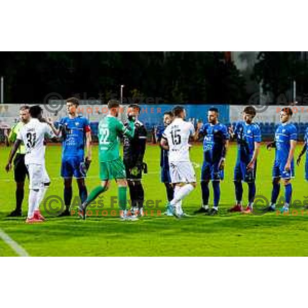 in action during second round of Pivovarna Union Slovenian Cup football match between Gorica and Primorje in Nova Gorica, Slovenia on September 17, 2025