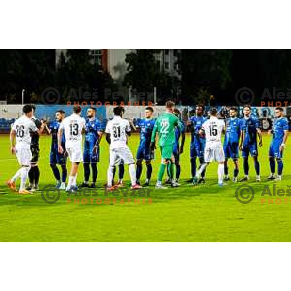 in action during second round of Pivovarna Union Slovenian Cup football match between Gorica and Primorje in Nova Gorica, Slovenia on September 17, 2025