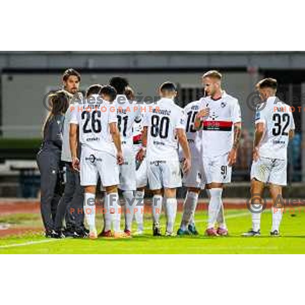 in action during second round of Pivovarna Union Slovenian Cup football match between Gorica and Primorje in Nova Gorica, Slovenia on September 17, 2025