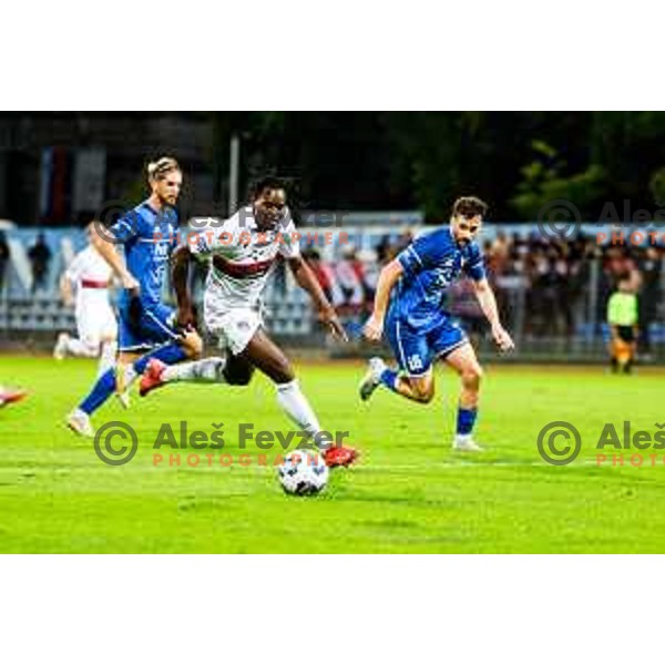 in action during second round of Pivovarna Union Slovenian Cup football match between Gorica and Primorje in Nova Gorica, Slovenia on September 17, 2025