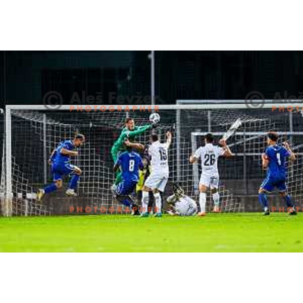 in action during second round of Pivovarna Union Slovenian Cup football match between Gorica and Primorje in Nova Gorica, Slovenia on September 17, 2025