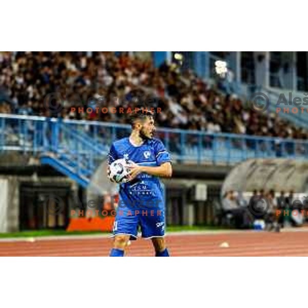 in action during second round of Pivovarna Union Slovenian Cup football match between Gorica and Primorje in Nova Gorica, Slovenia on September 17, 2025