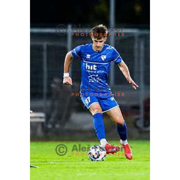 in action during second round of Pivovarna Union Slovenian Cup football match between Gorica and Primorje in Nova Gorica, Slovenia on September 17, 2025