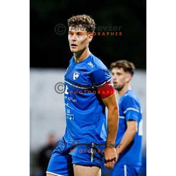 in action during second round of Pivovarna Union Slovenian Cup football match between Gorica and Primorje in Nova Gorica, Slovenia on September 17, 2025